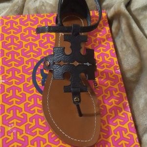 Navy Blue Tory Burch Phoebe Sandals